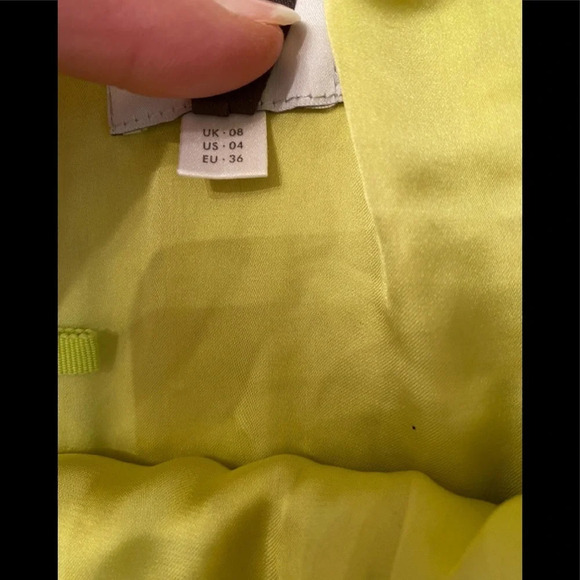 Anthropologie HD In Paris Chartreuse Lace Skirt Sz 4 - Picture 5 of 8